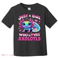 Cute Axolotl Just A Girl Who Loves Axolotls Toddler T-Shirt thumb 0