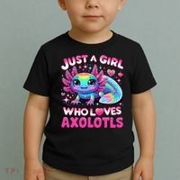 Cute Axolotl Just A Girl Who Loves Axolotls Toddler T-Shirt thumb 2