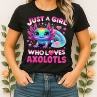 Cute Axolotl Just A Girl Who Loves Axolotls Women's T-Shirt thumb 2