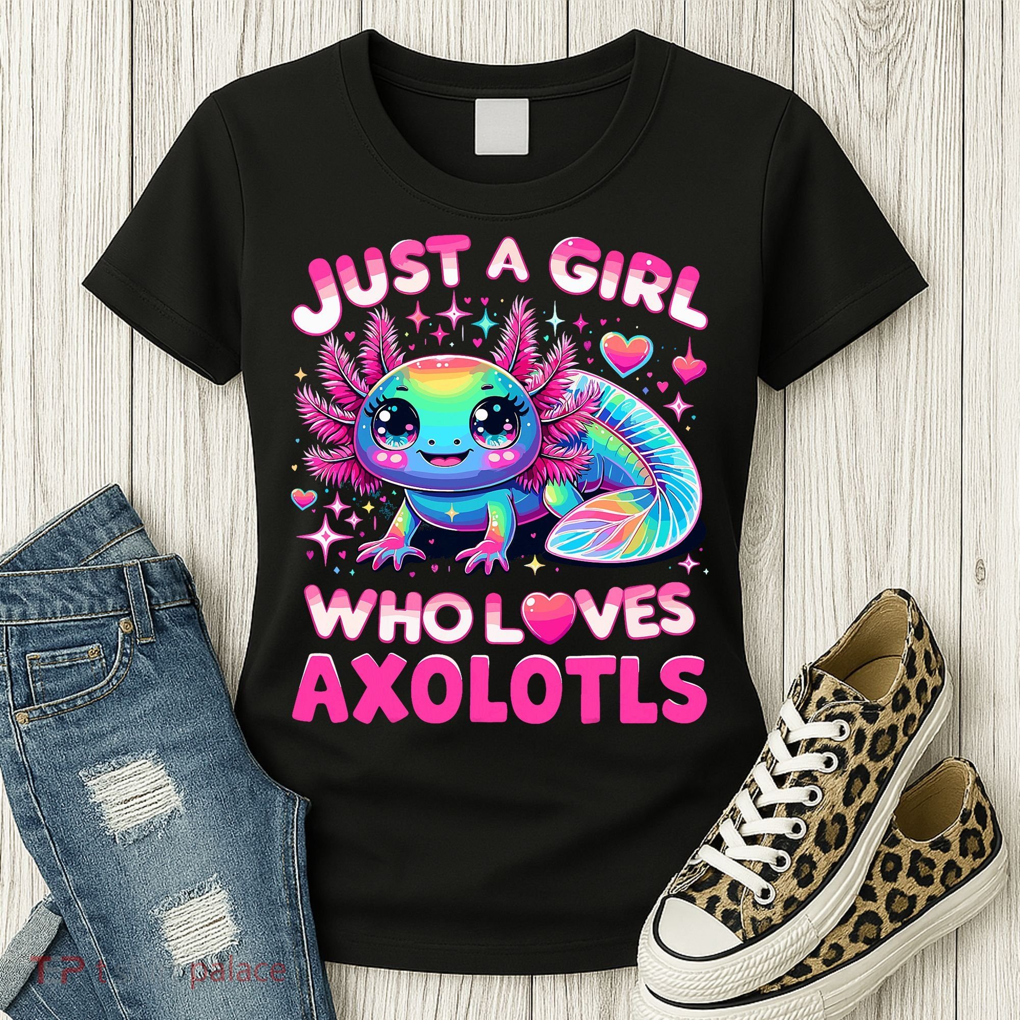 Cute Axolotl Just A Girl Who Loves Axolotls Women's T-Shirt