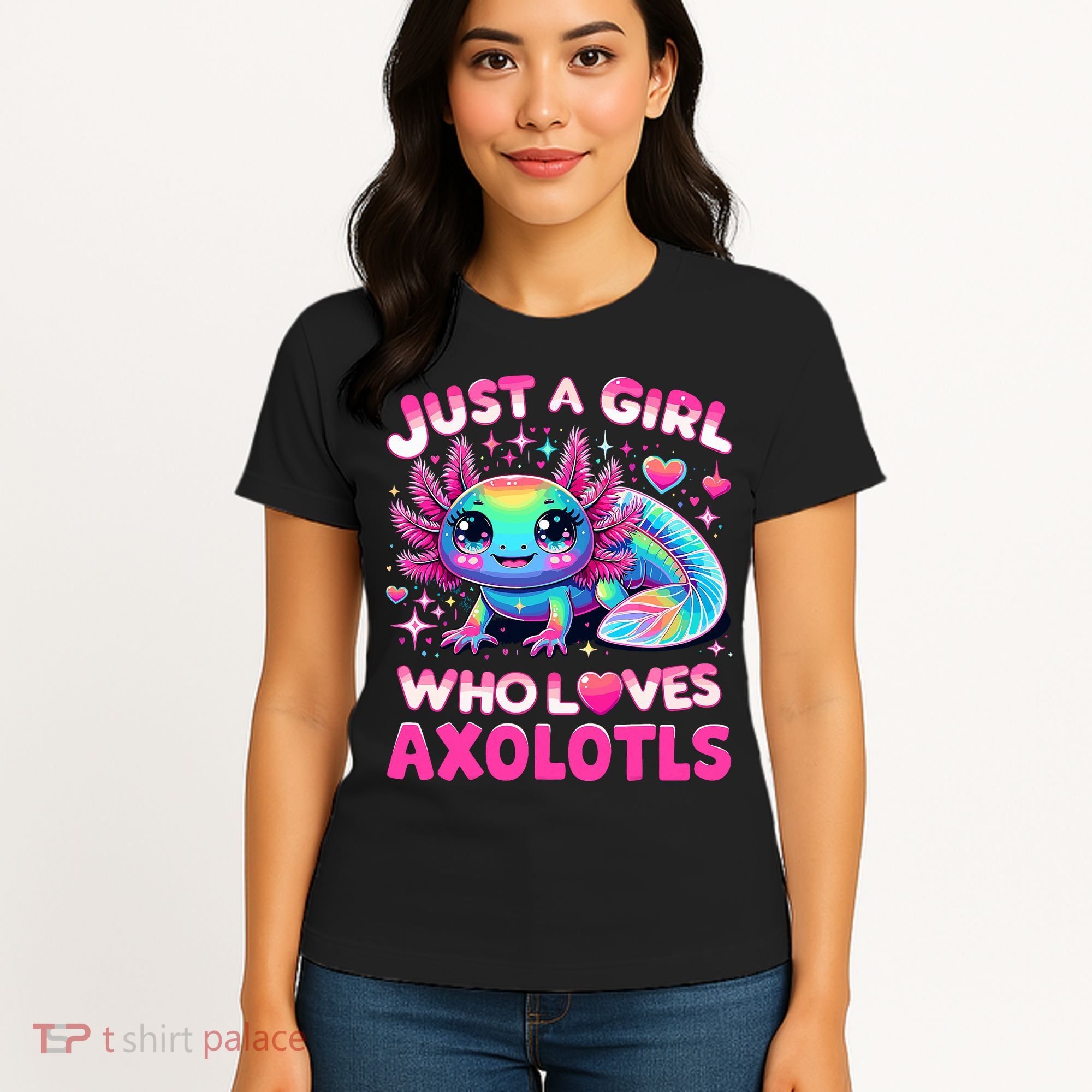 Cute Axolotl Just A Girl Who Loves Axolotls Women's T-Shirt