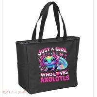 Cute Axolotl Just A Girl Who Loves Axolotls Tote Bag thumb 2