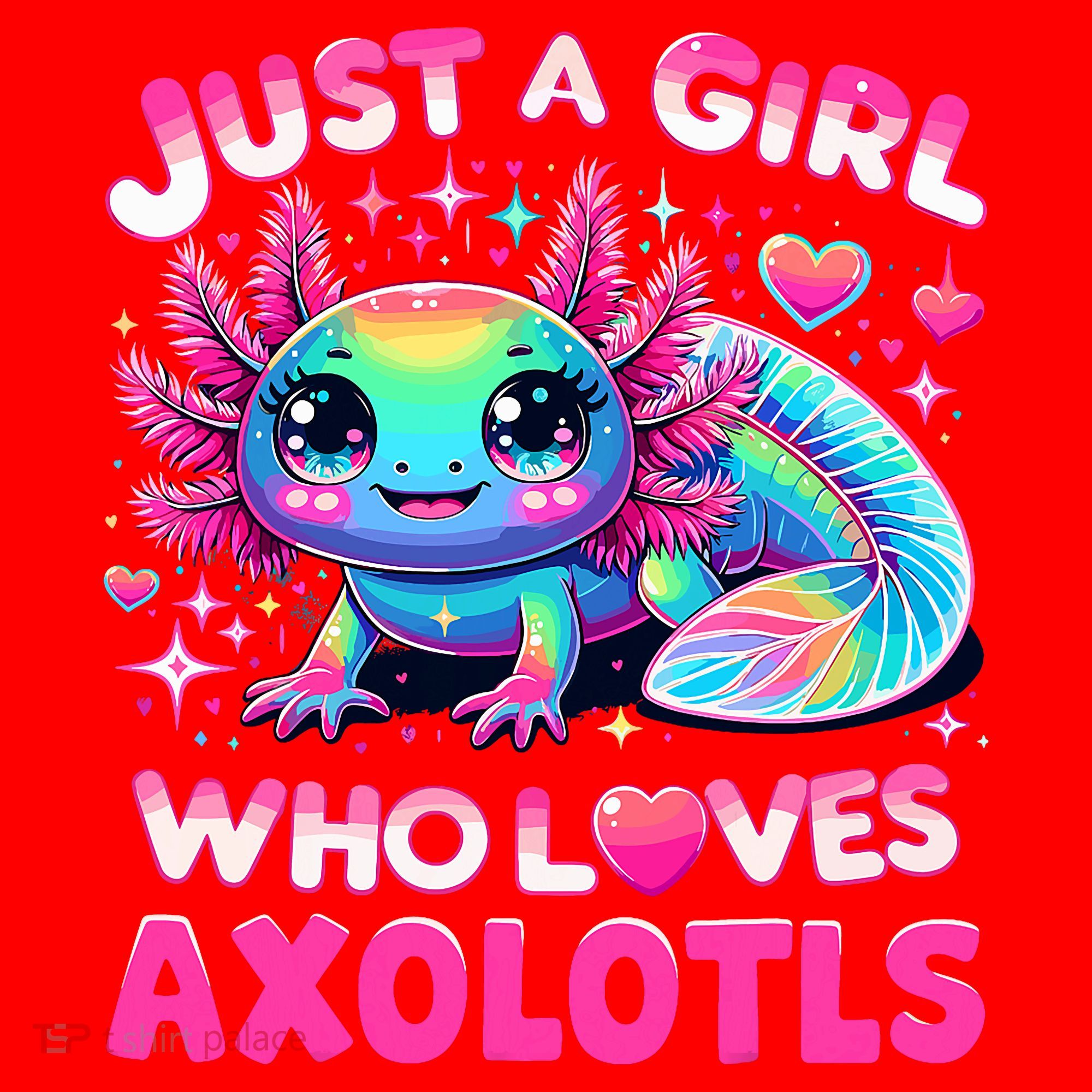 Cute Axolotl Just A Girl Who Loves Axolotls Santa Hat