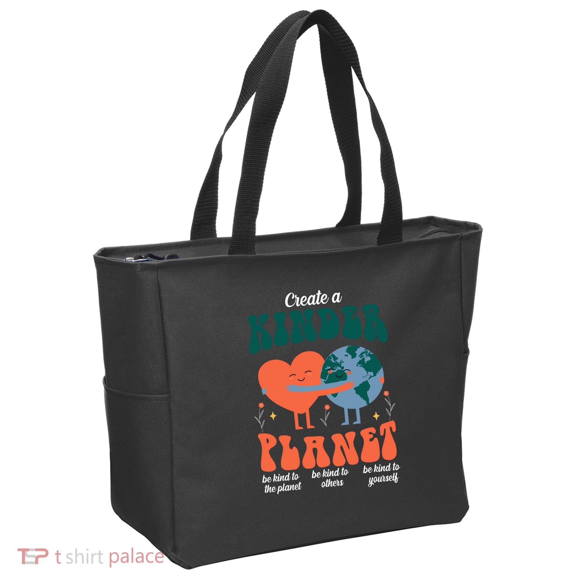 Create A Kinder Planet Earth Day Awareness Cute Tote Bag