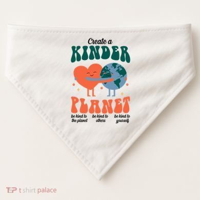 Create A Kinder Planet Earth Day Awareness Cute USA-Made Doggie Bandana