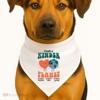 Create A Kinder Planet Earth Day Awareness Cute USA-Made Doggie Bandana thumb 1