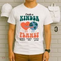 Create A Kinder Planet Earth Day Awareness Cute T-Shirt thumb 6
