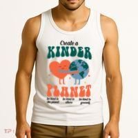 Create A Kinder Planet Earth Day Awareness Cute Tank Top thumb 3