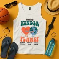 Create A Kinder Planet Earth Day Awareness Cute Tank Top thumb 4