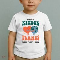 Create A Kinder Planet Earth Day Awareness Cute Toddler T-Shirt thumb 2