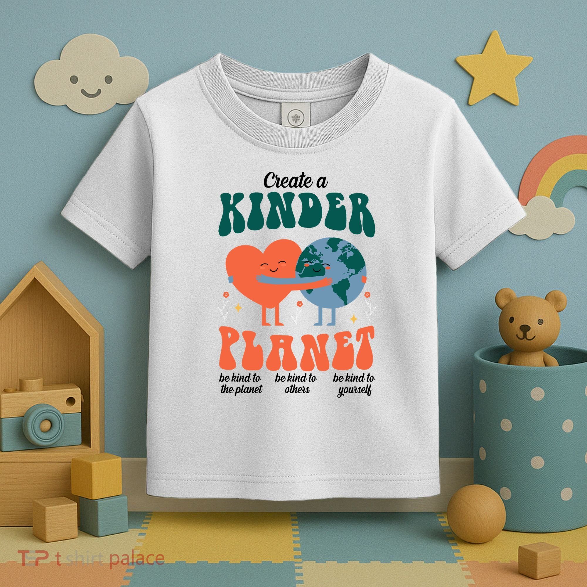 Create A Kinder Planet Earth Day Awareness Cute Toddler T-Shirt