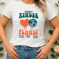 Create A Kinder Planet Earth Day Awareness Cute Women's T-Shirt thumb 2