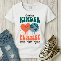 Create A Kinder Planet Earth Day Awareness Cute Women's T-Shirt thumb 3