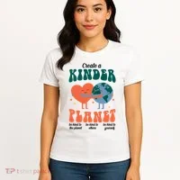 Create A Kinder Planet Earth Day Awareness Cute Women's T-Shirt thumb 4