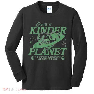 Create A Kinder Planet Kids Long Sleeve Shirt