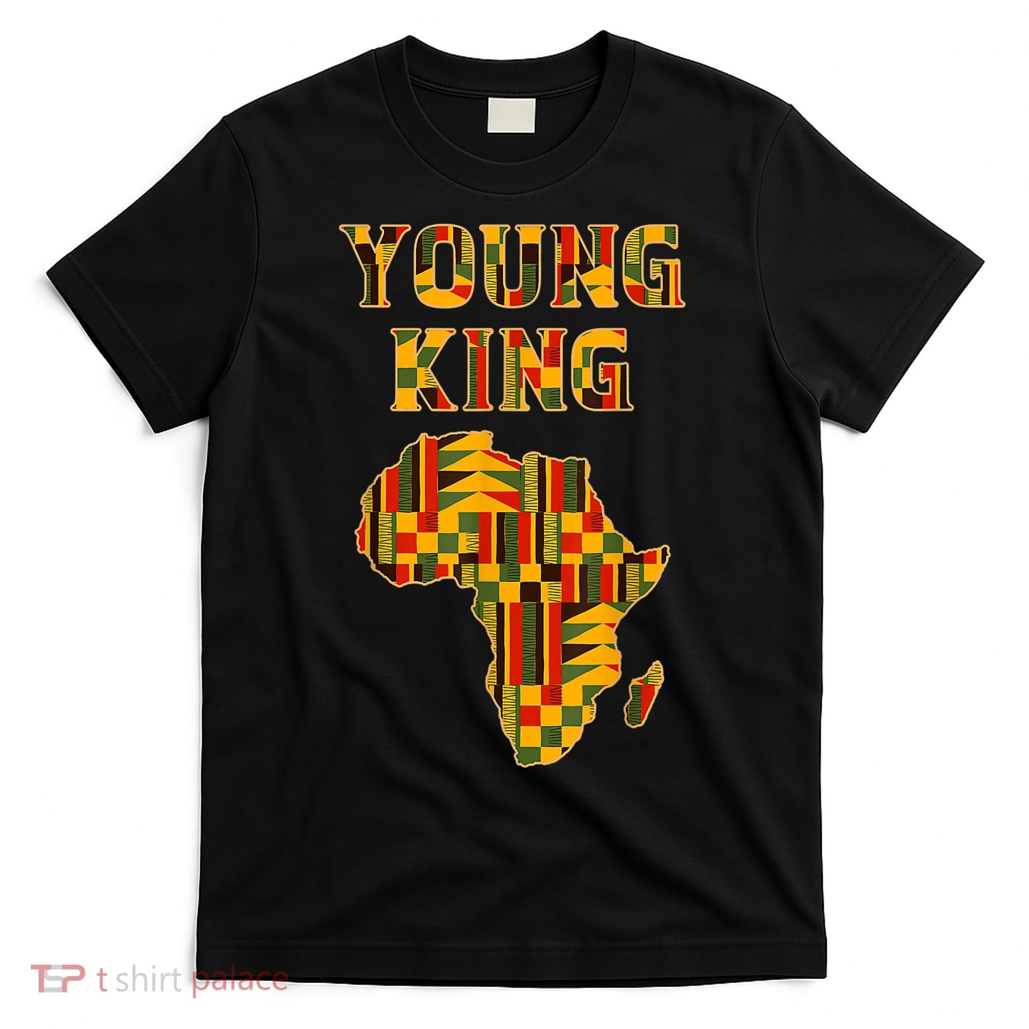 Cool African Kente Art Men Boys Kids African American Print T-Shirt