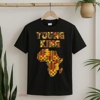 Cool African Kente Art Men Boys Kids African American Print T-Shirt thumb 2
