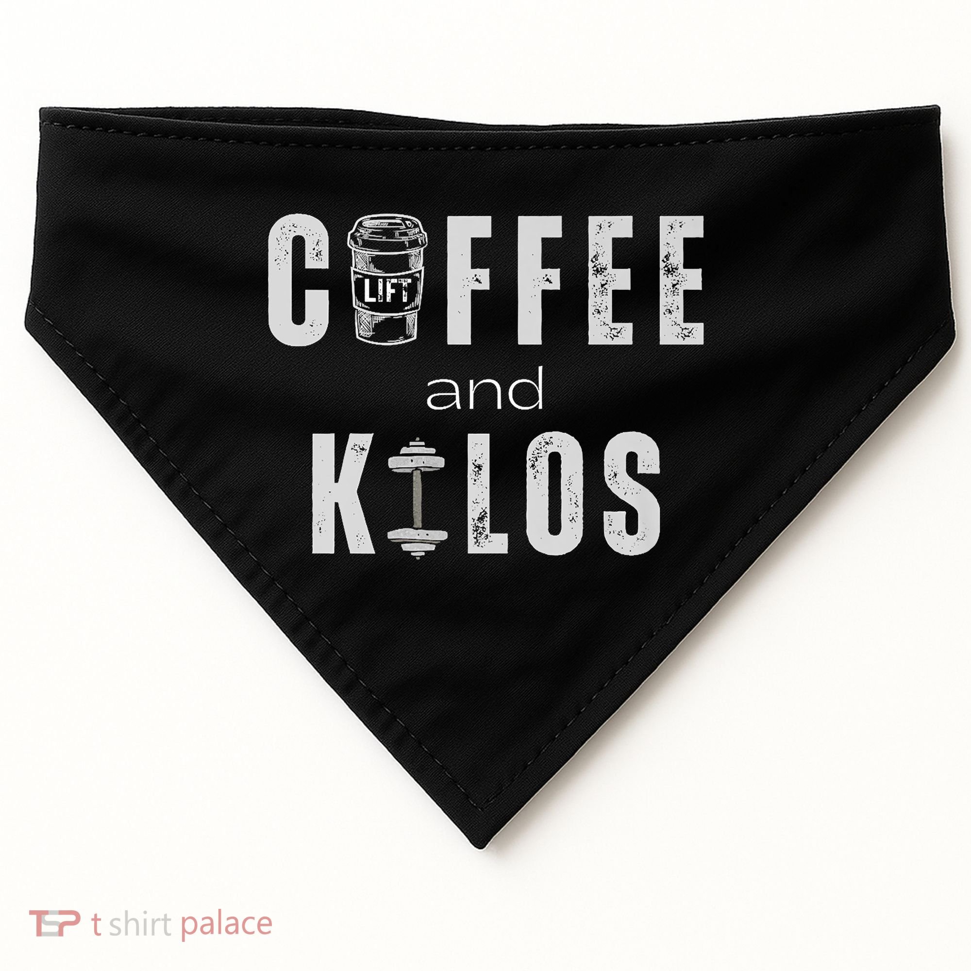 Coffee And Kilos Gym Premium USA-Made Doggie Bandana