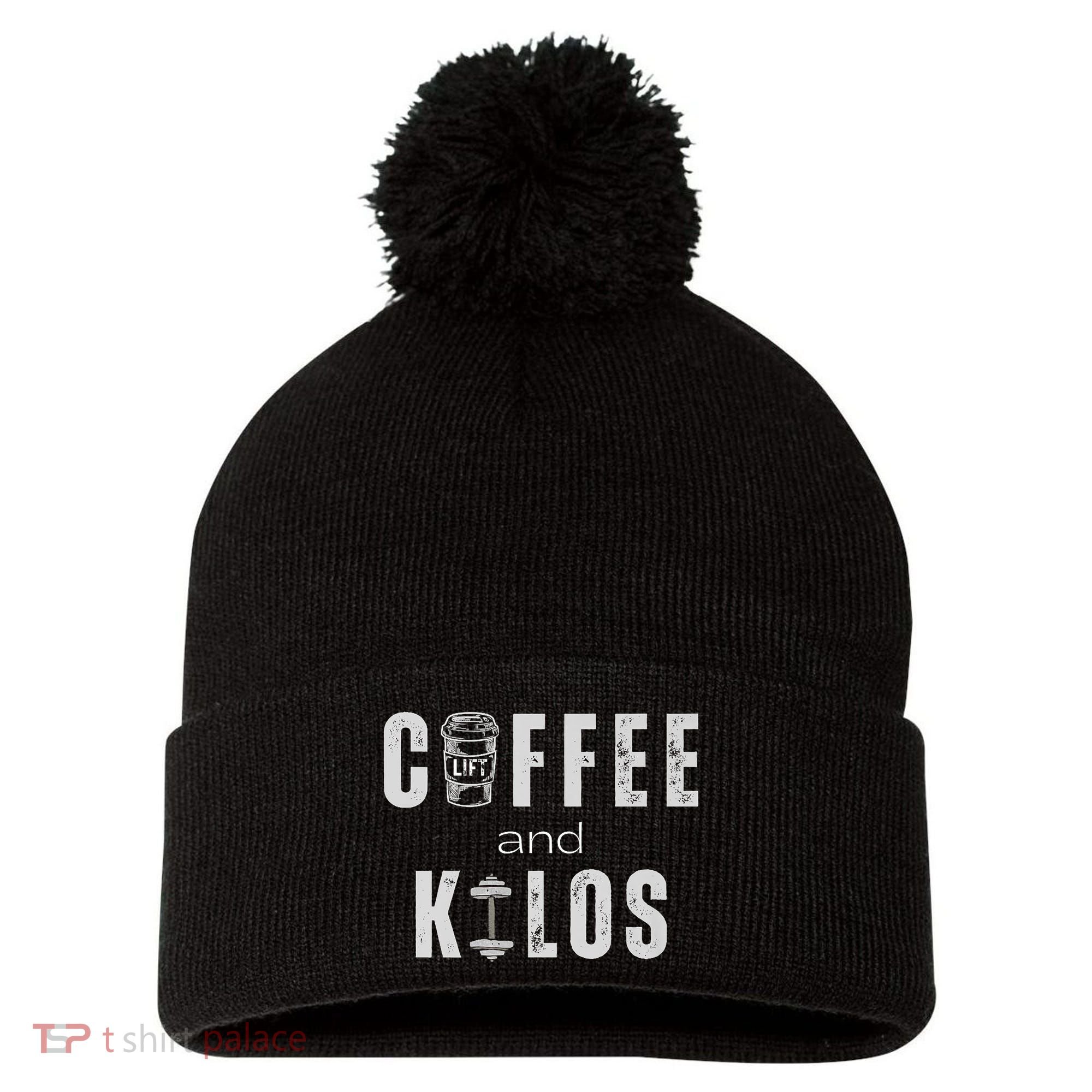 Coffee And Kilos Gym Premium Pom Pom 12in Knit Beanie