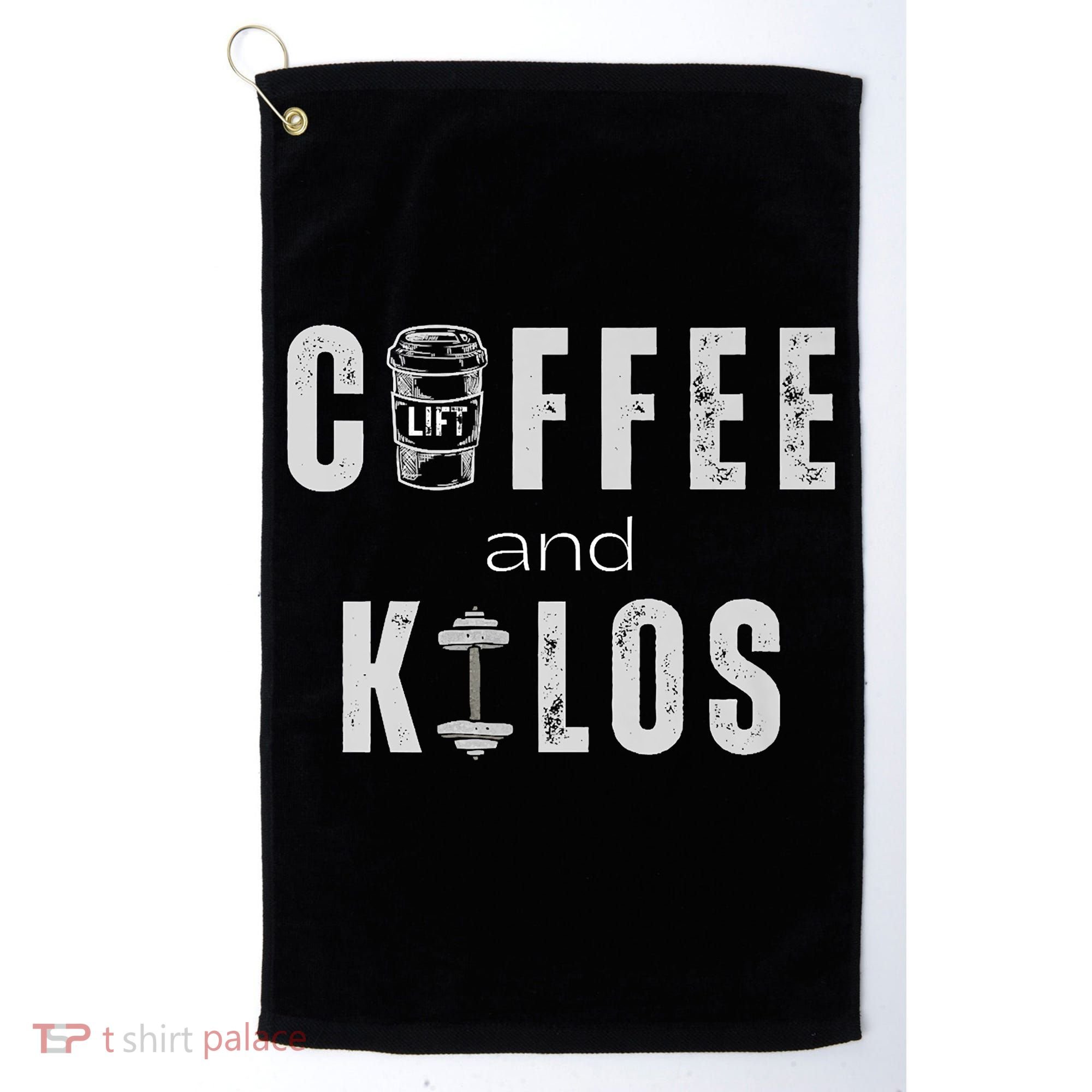 Coffee And Kilos Gym Premium Golf Towel