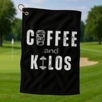 Coffee And Kilos Gym Premium Golf Towel thumb 1