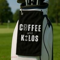 Coffee And Kilos Gym Premium Golf Towel thumb 2