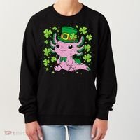 Cute Axolotl Kawaii Leprechaun St Patricks Day Saint Pattys  Women's Sweatshirt thumb 0