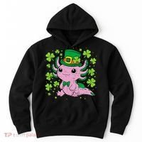 Cute Axolotl Kawaii Leprechaun St Patricks Day Saint Pattys  Hoodie thumb 0