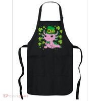 Cute Axolotl Kawaii Leprechaun St Patricks Day Saint Pattys  Apron thumb 0