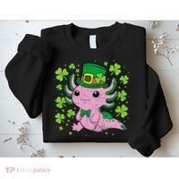 Cute Axolotl Kawaii Leprechaun St Patricks Day Saint Pattys  Sweatshirt thumb 2