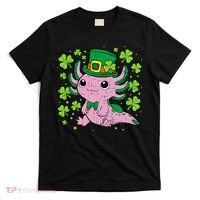 Cute Axolotl Kawaii Leprechaun St Patricks Day Saint Pattys  T-Shirt thumb 0