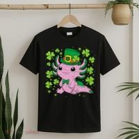 Cute Axolotl Kawaii Leprechaun St Patricks Day Saint Pattys  T-Shirt thumb 2