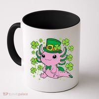 Cute Axolotl Kawaii Leprechaun St Patricks Day Saint Pattys  Coffee Mug thumb 0