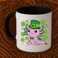 Cute Axolotl Kawaii Leprechaun St Patricks Day Saint Pattys  Coffee Mug thumb 2