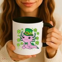 Cute Axolotl Kawaii Leprechaun St Patricks Day Saint Pattys  Coffee Mug thumb 3