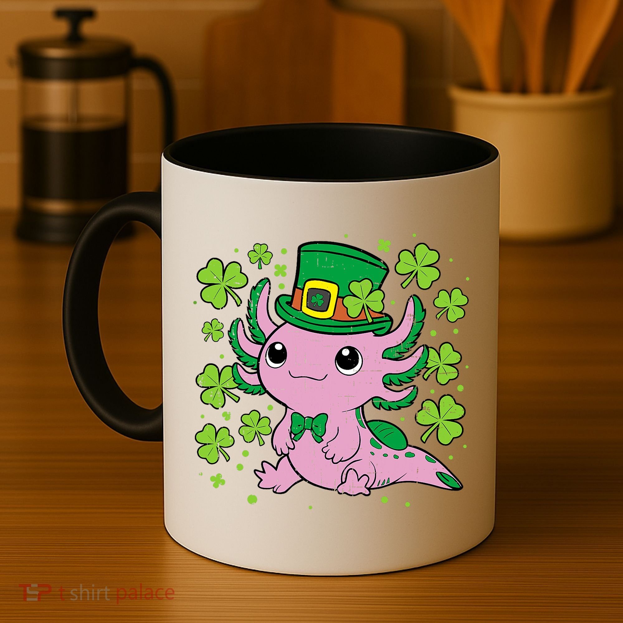 Cute Axolotl Kawaii Leprechaun St Patricks Day Saint Pattys  Coffee Mug