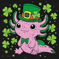 Cute Axolotl Kawaii Leprechaun St Patricks Day Saint Pattys  Women's Hoodie thumb 2