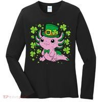 Cute Axolotl Kawaii Leprechaun St Patricks Day Saint Pattys  Women's Long Sleeve Shirt thumb 0