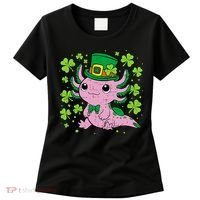 Cute Axolotl Kawaii Leprechaun St Patricks Day Saint Pattys  Women's T-Shirt thumb 0