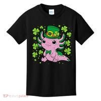 Cute Axolotl Kawaii Leprechaun St Patricks Day Saint Pattys  Kids T-Shirt thumb 0