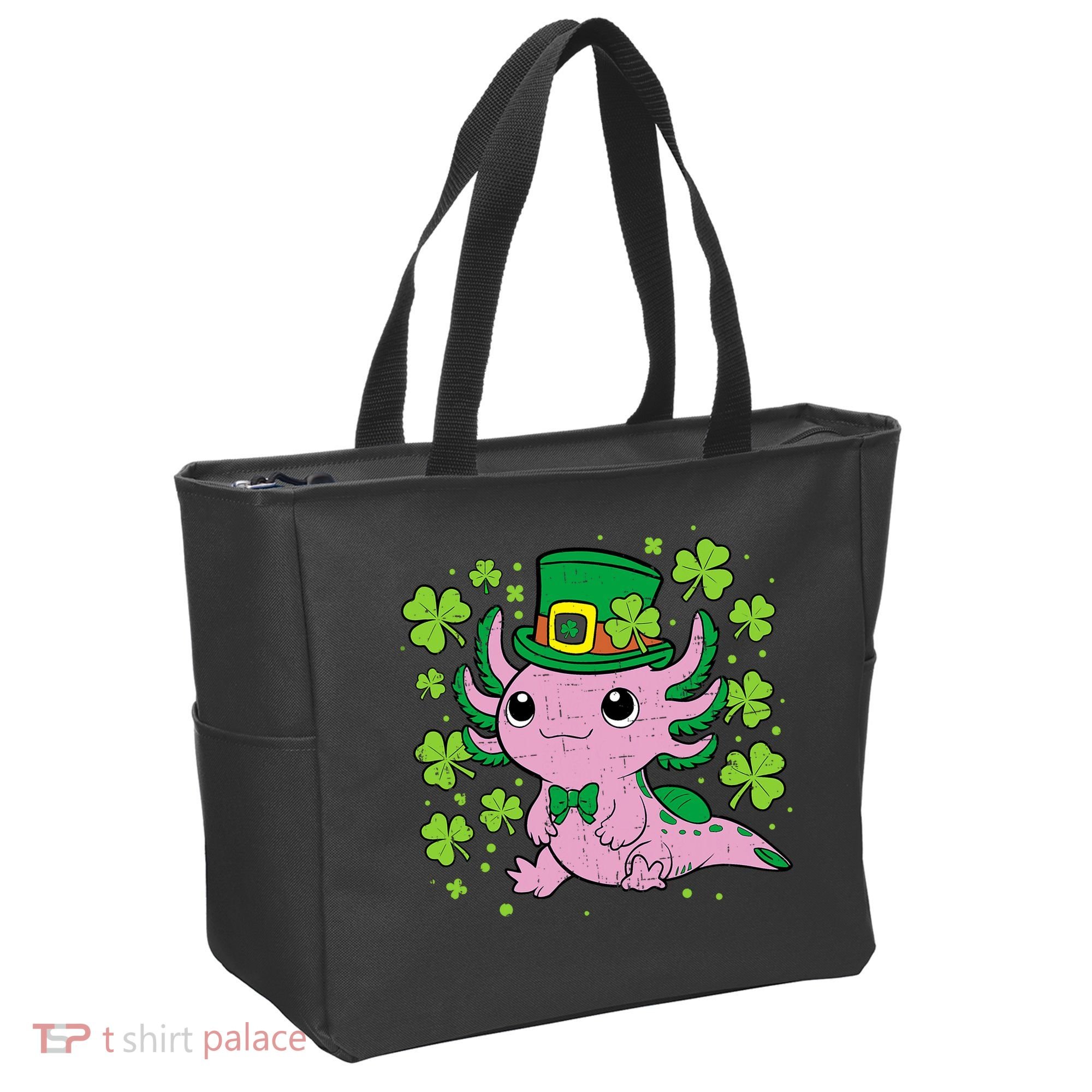 Cute Axolotl Kawaii Leprechaun St Patricks Day Saint Pattys  Tote Bag