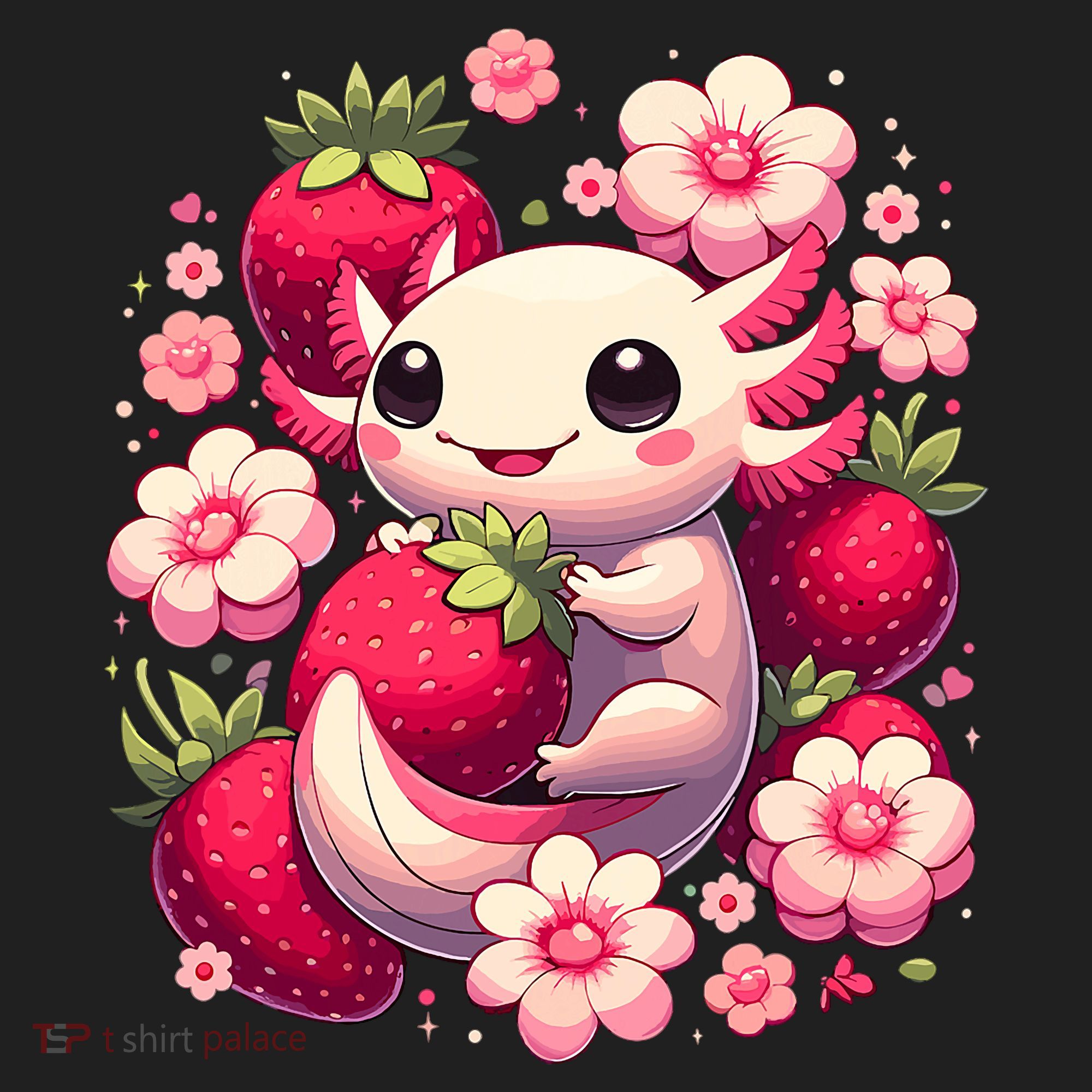 Cute Axolotl Kawaii Anime Axolotl Strawberry Women's Sweatshirt