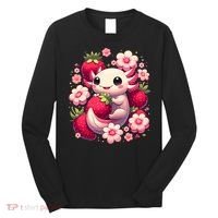 Cute Axolotl Kawaii Anime Axolotl Strawberry Long Sleeve Shirt thumb 0