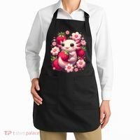 Cute Axolotl Kawaii Anime Axolotl Strawberry Apron thumb 2