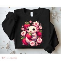 Cute Axolotl Kawaii Anime Axolotl Strawberry Sweatshirt thumb 2