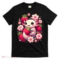 Cute Axolotl Kawaii Anime Axolotl Strawberry T-Shirt thumb 0
