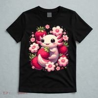 Cute Axolotl Kawaii Anime Axolotl Strawberry T-Shirt thumb 5