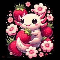 Cute Axolotl Kawaii Anime Axolotl Strawberry Coffee Mug thumb 5