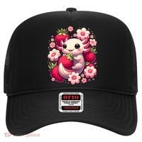 Cute Axolotl Kawaii Anime Axolotl Strawberry Hat thumb 0