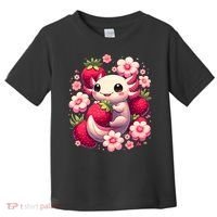 Cute Axolotl Kawaii Anime Axolotl Strawberry Toddler T-Shirt thumb 0